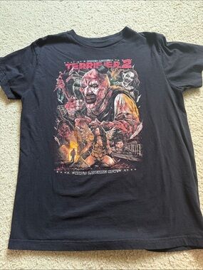Terrifier 2 Graphic Tee - Black Horror Movie Shirt